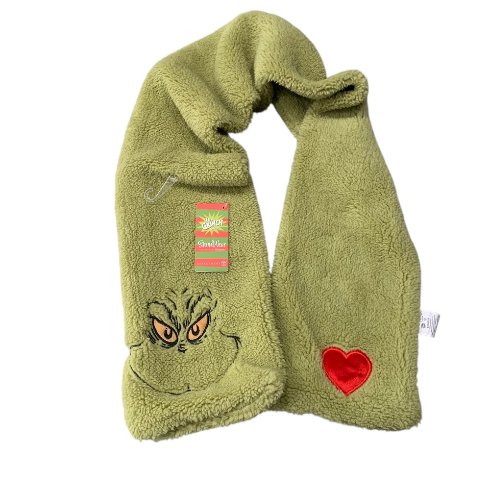 Department 56 Grinch SnowWear Plush Scarf  46" Dr. Seuss Christmas NEW